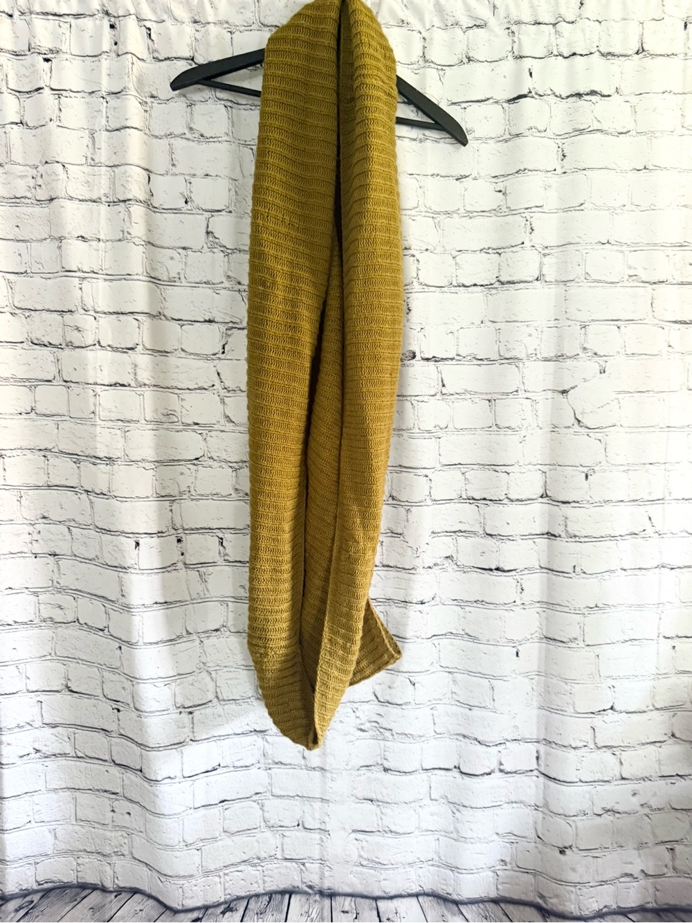 Mustard Knit Infinity Scarf